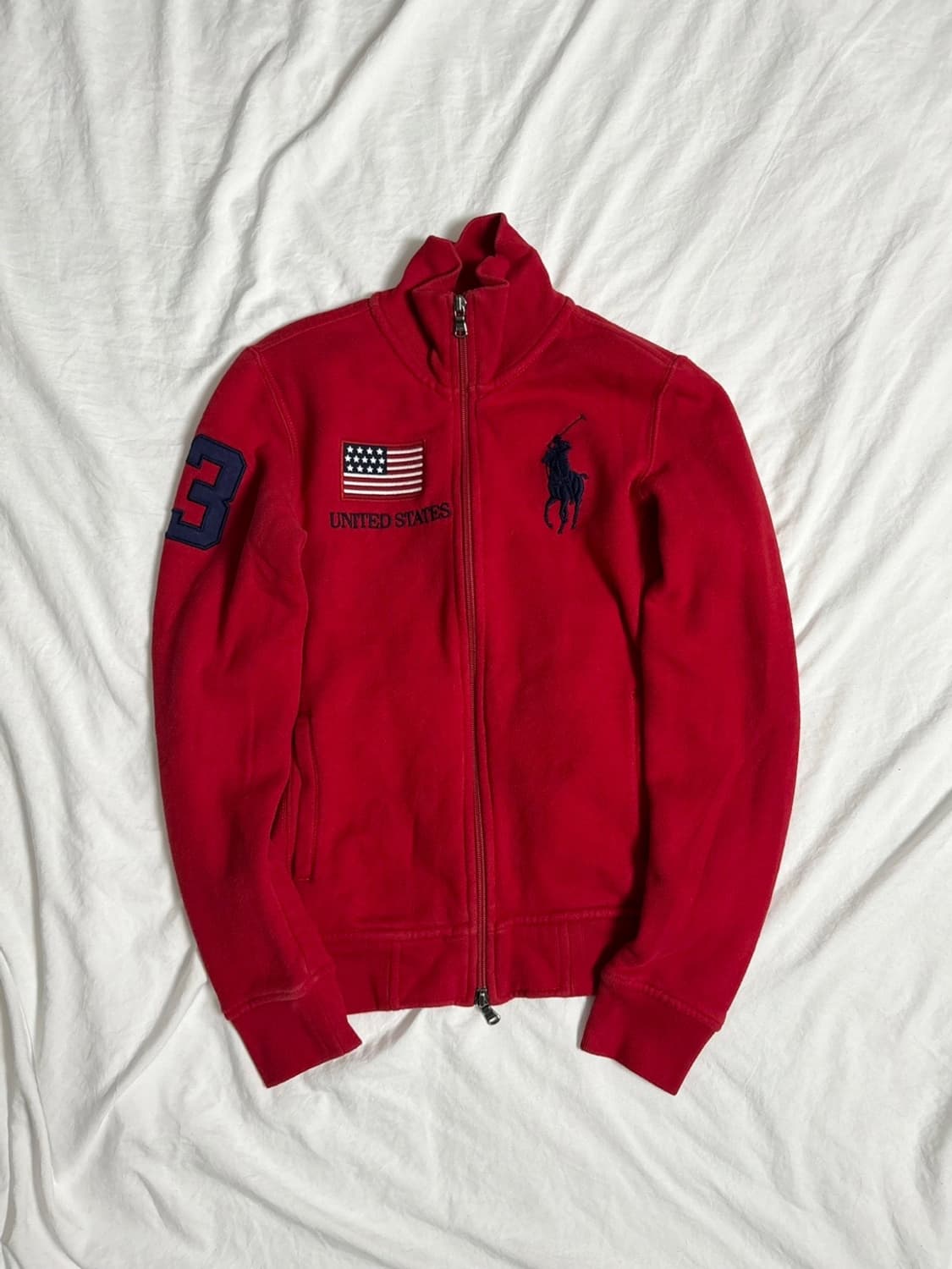 폴로 빅포니 브리튼 레드 코튼집업 상품이미지1