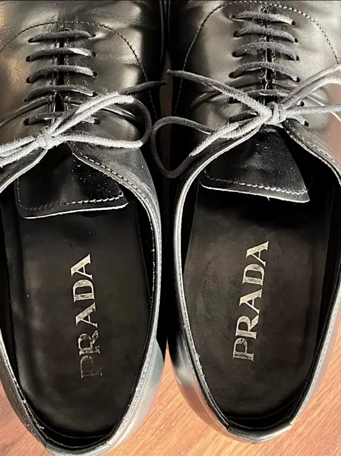 프라다 00s 아카이브 Perforated 더비슈즈 y2k 상품이미지9