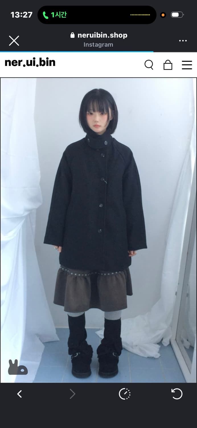 ner.ui.bin 하이넥 미디코트 상품이미지1