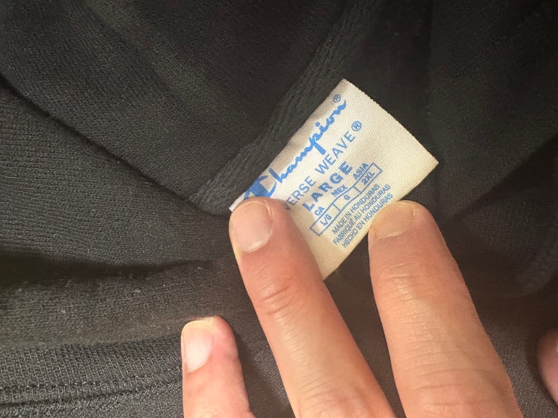 챔피언 블랙 후드 트레이닝 셋업 리버스위브 블루택 상품이미지2