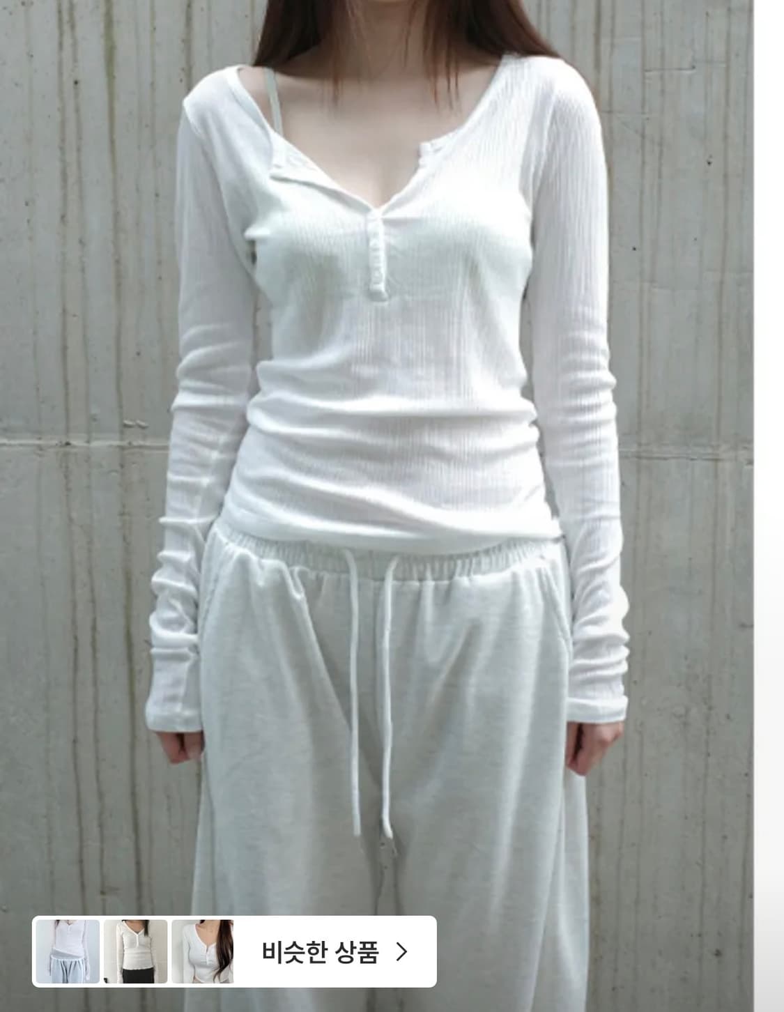 에프터먼데이 레나 버튼 업 티셔츠(멜란지그레이) 상품이미지1