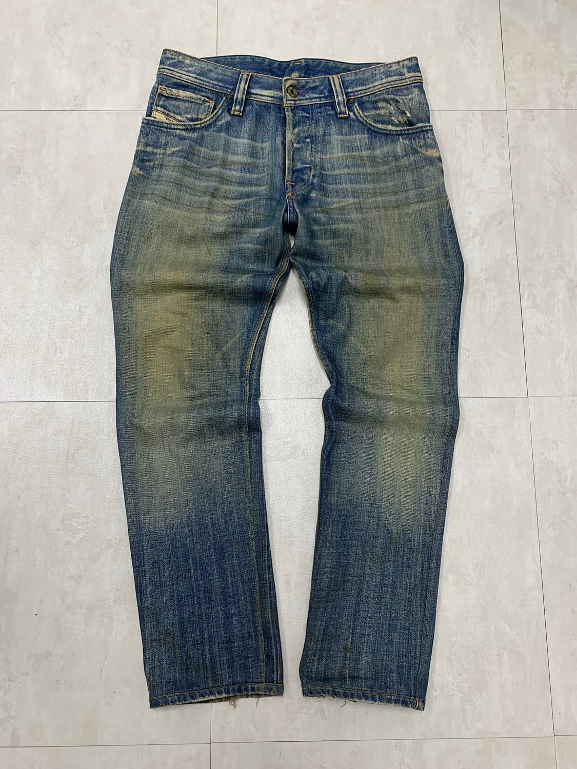 디젤 옐로우 워싱 데님 팬츠 #100 상품이미지1