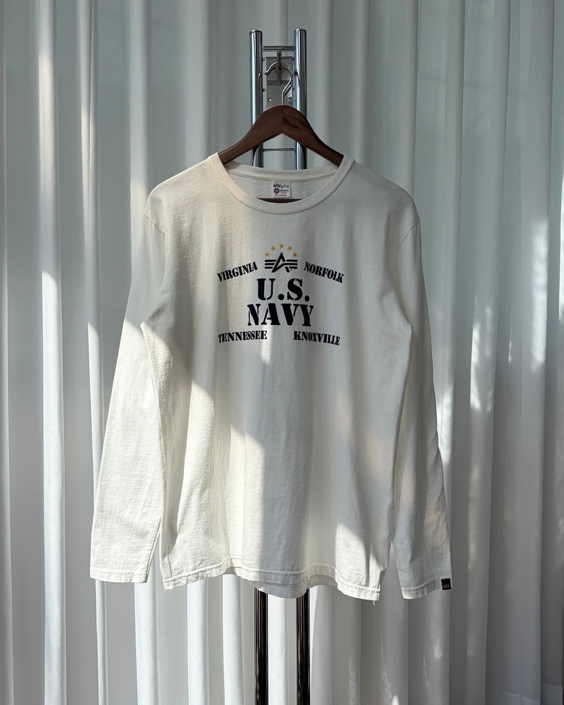 [M]알파인더스트리 미해군 US NAVY 롱 슬리브 상품이미지3