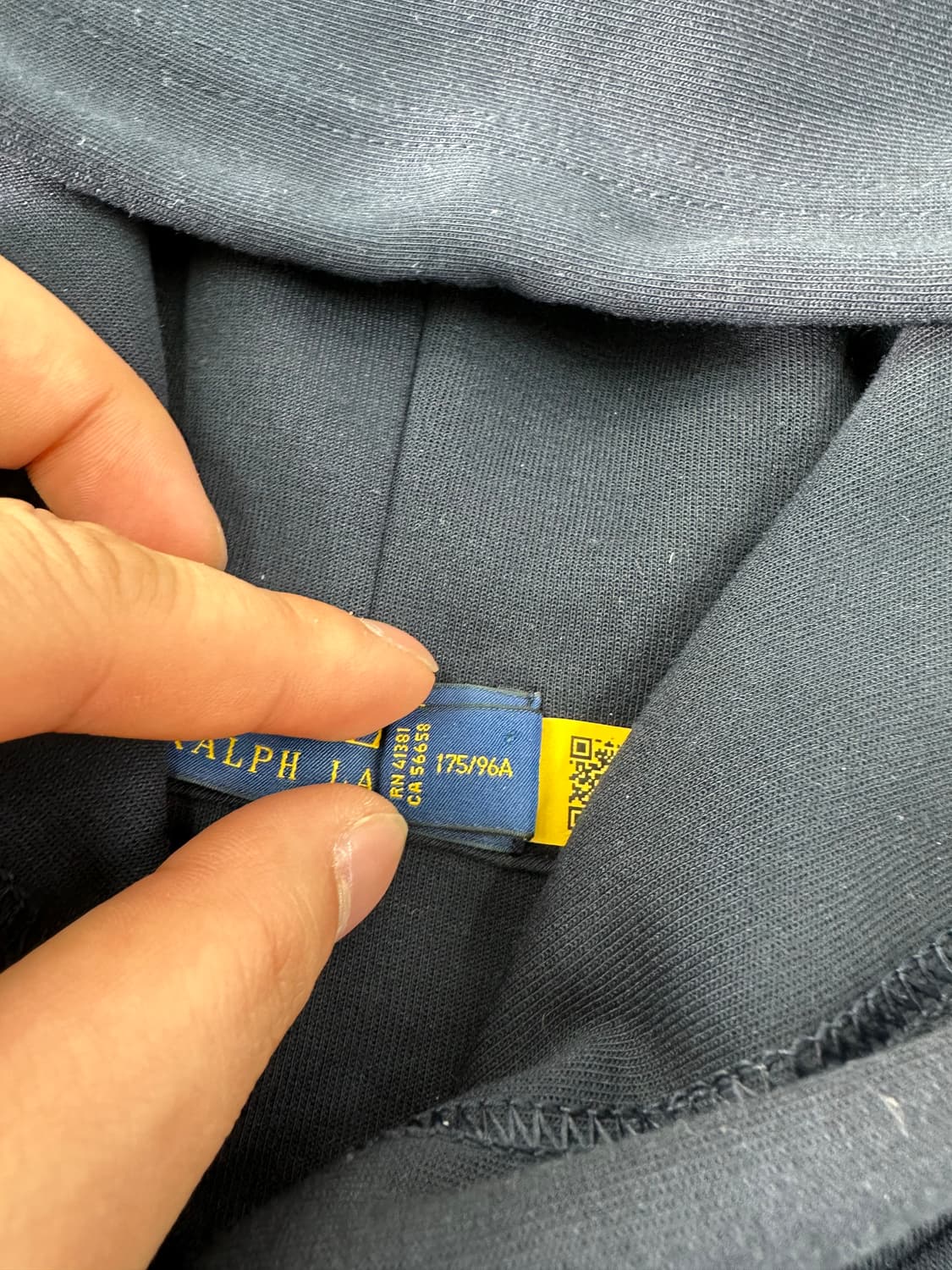 100 폴로랄프로렌 신형라벨 스몰포니 코튼 네비이 후드티 상품이미지3