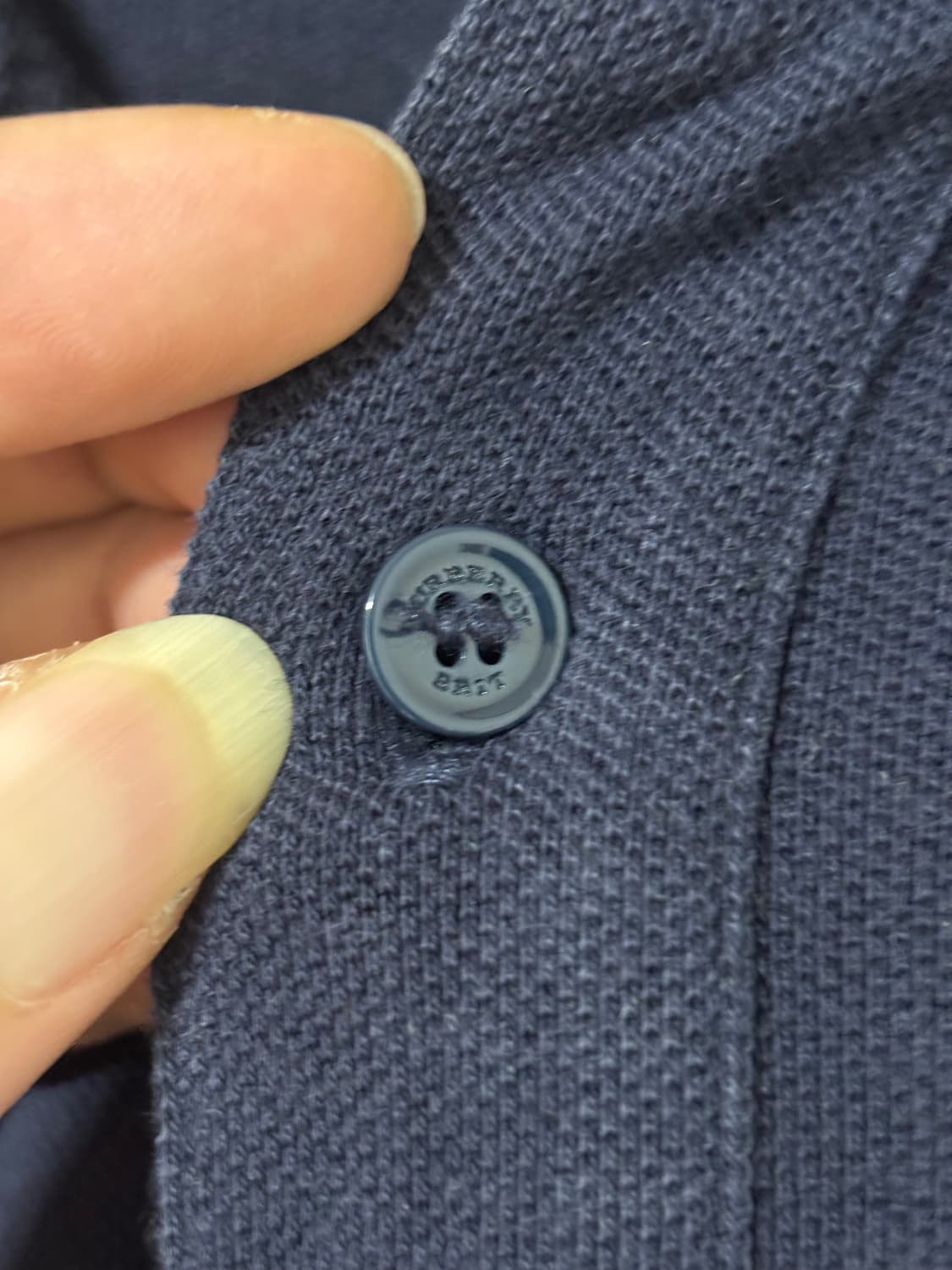 버버리 네이비 긴팔 폴로티 상품이미지8