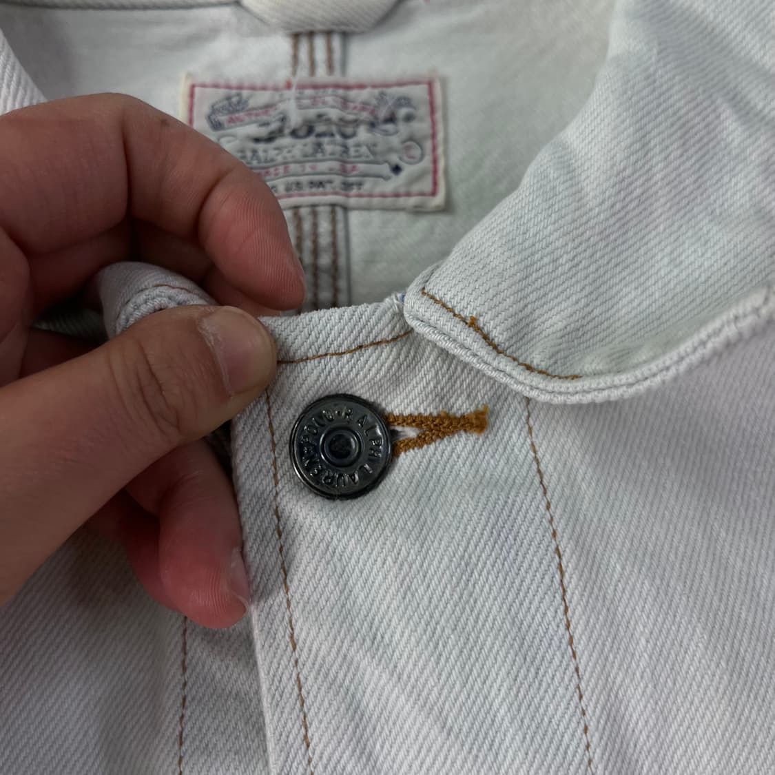 100 폴로 랄프로렌 90s 헝가리 데님 자켓  상품이미지4