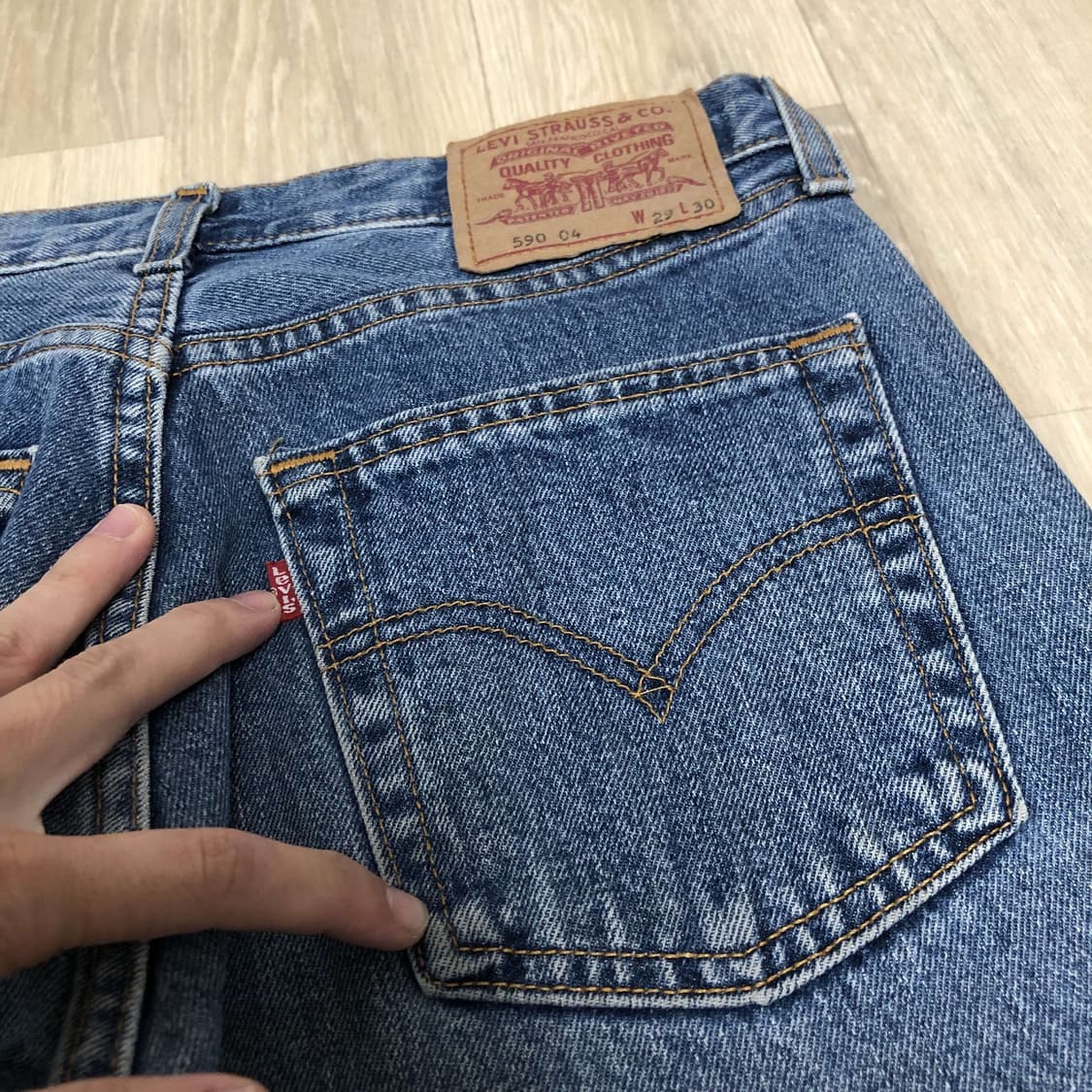 (30) 리바이스 Levi's 영국제 리워크 590 스트레이트 데님 상품이미지8