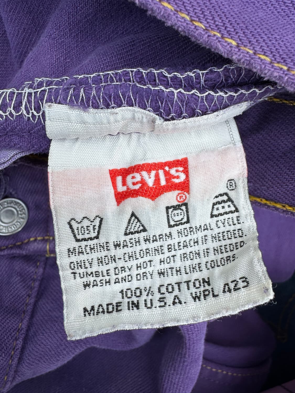 90s 리바이스 501 퍼플데님 상품이미지8