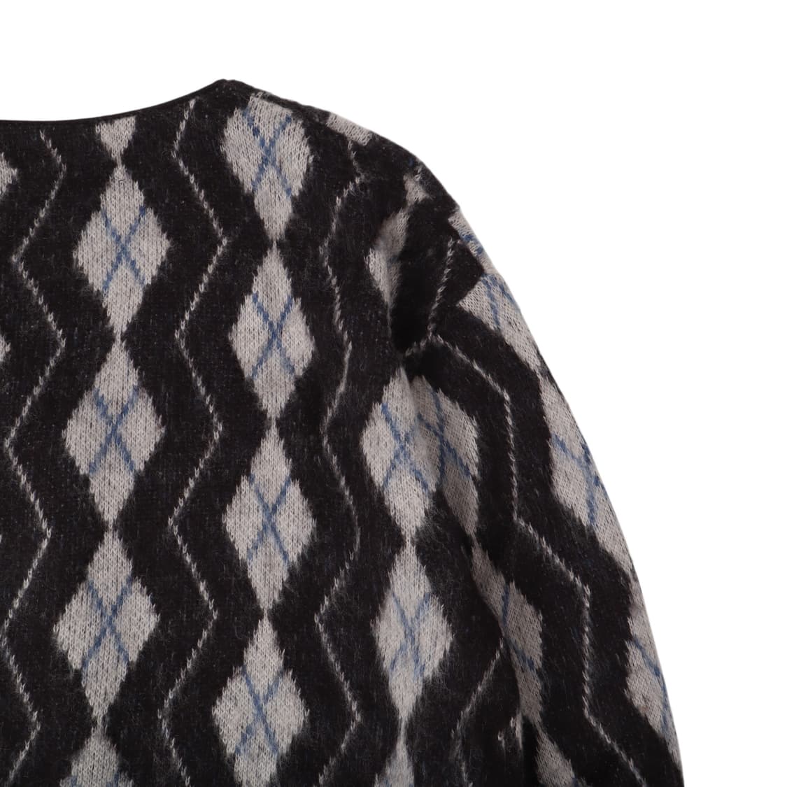 Even and odd 아가일 모헤어 니트 가디건 상품이미지6