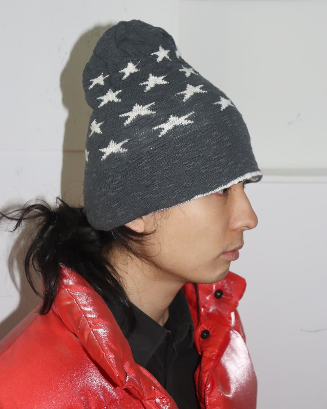 카시라 스타 패턴 니트 햇 상품이미지2
