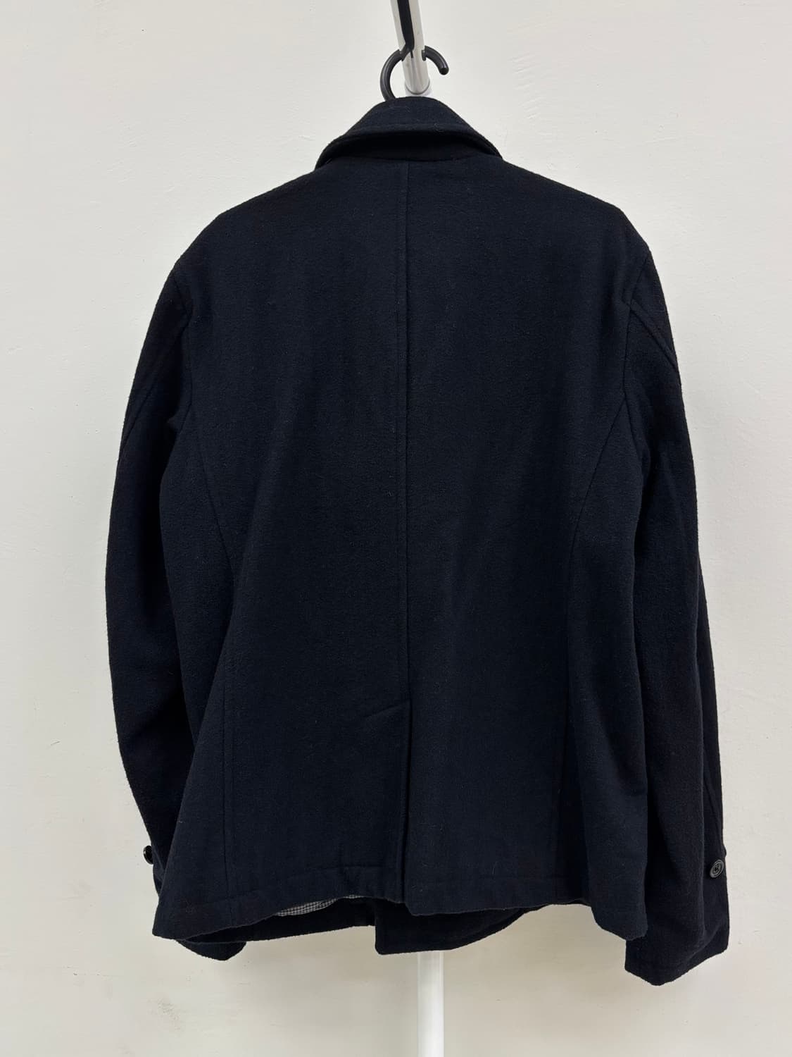 빈티지 블랙 울 하프 더블코트 상품이미지9