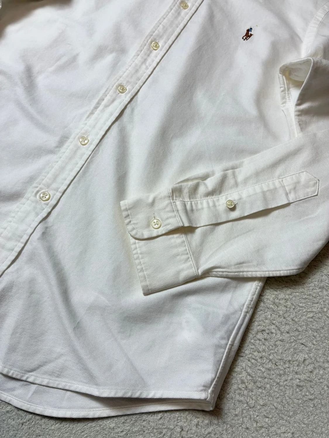 폴로 랄프로렌 옥스포드 자수 로고 화이트 셔츠 PN7309 상품이미지5