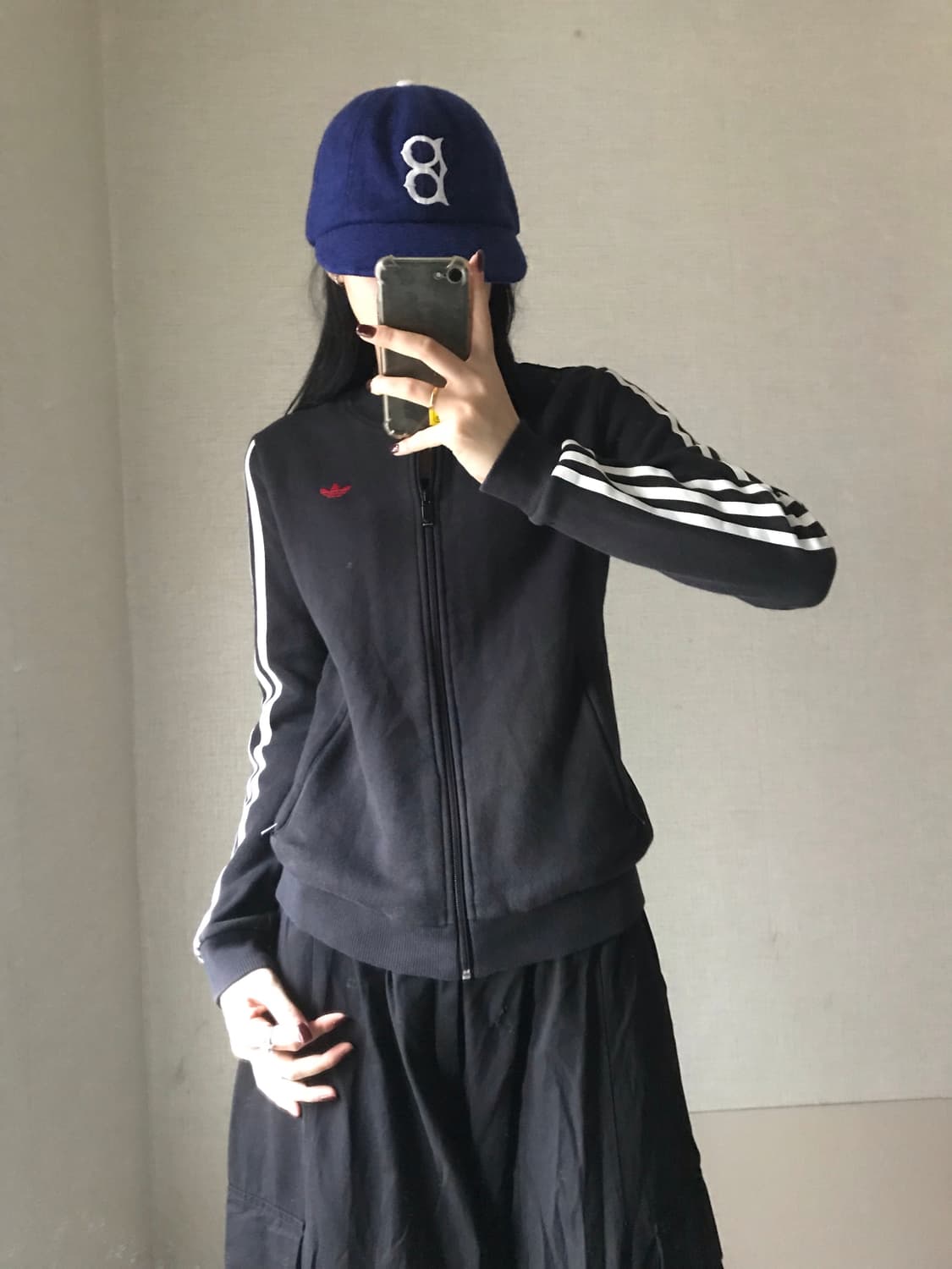 아디다스 백로고 블랙 스웻 집업 상품이미지1