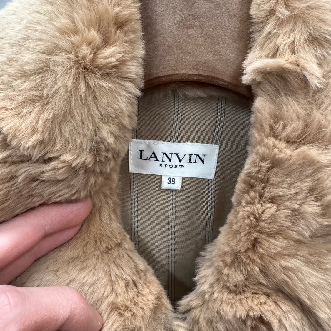 00s 랑방 스포츠 퍼카라 스웨이드 레더 자켓 전면 버클 포인트 브라운 상품이미지5