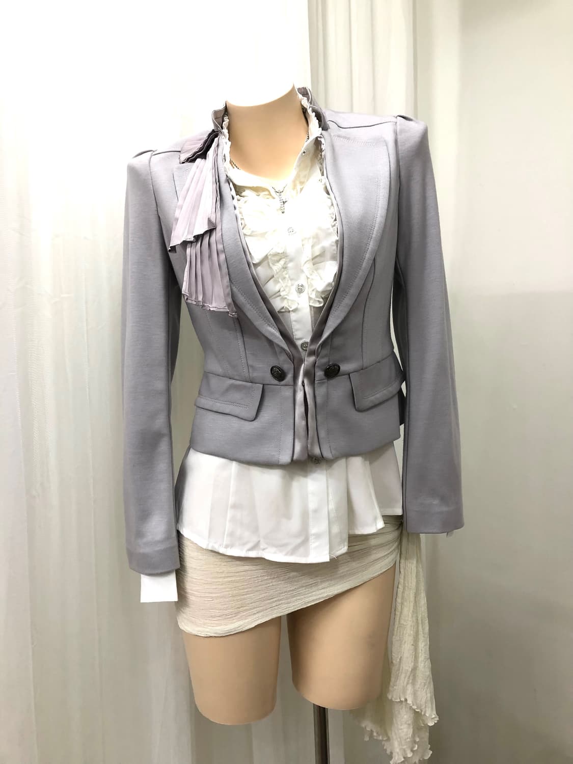ash purple ribbon detail fairy jacket 상품이미지3