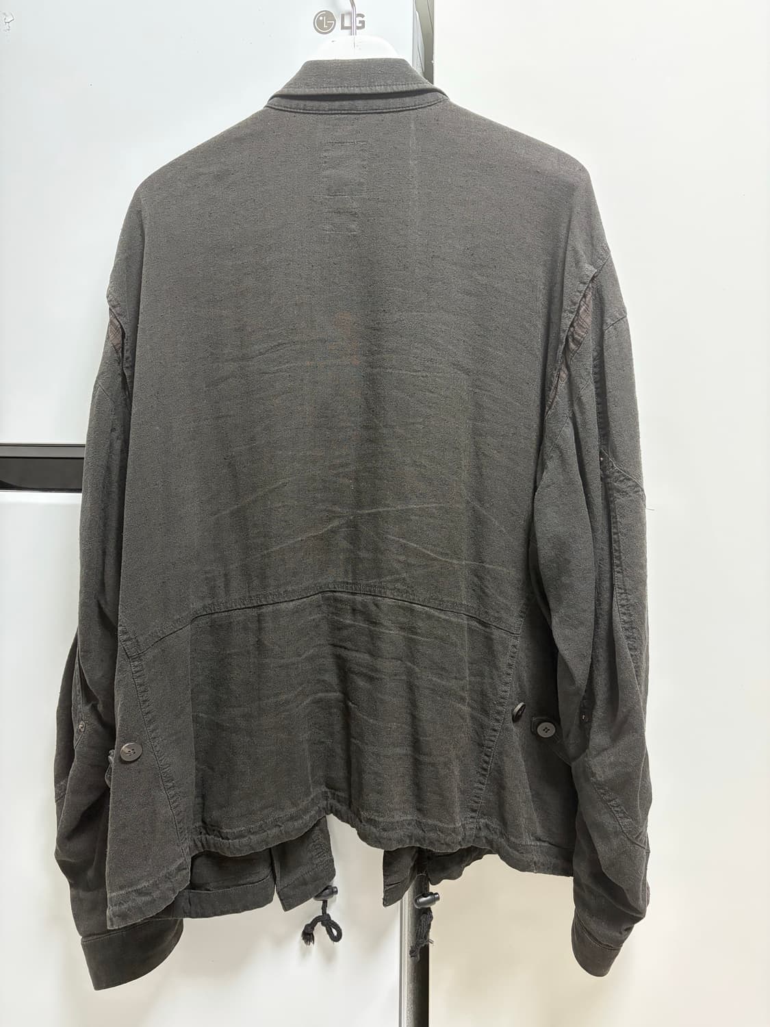 4) 초판 폴리테루 린넨 자켓 블랙 상품이미지3