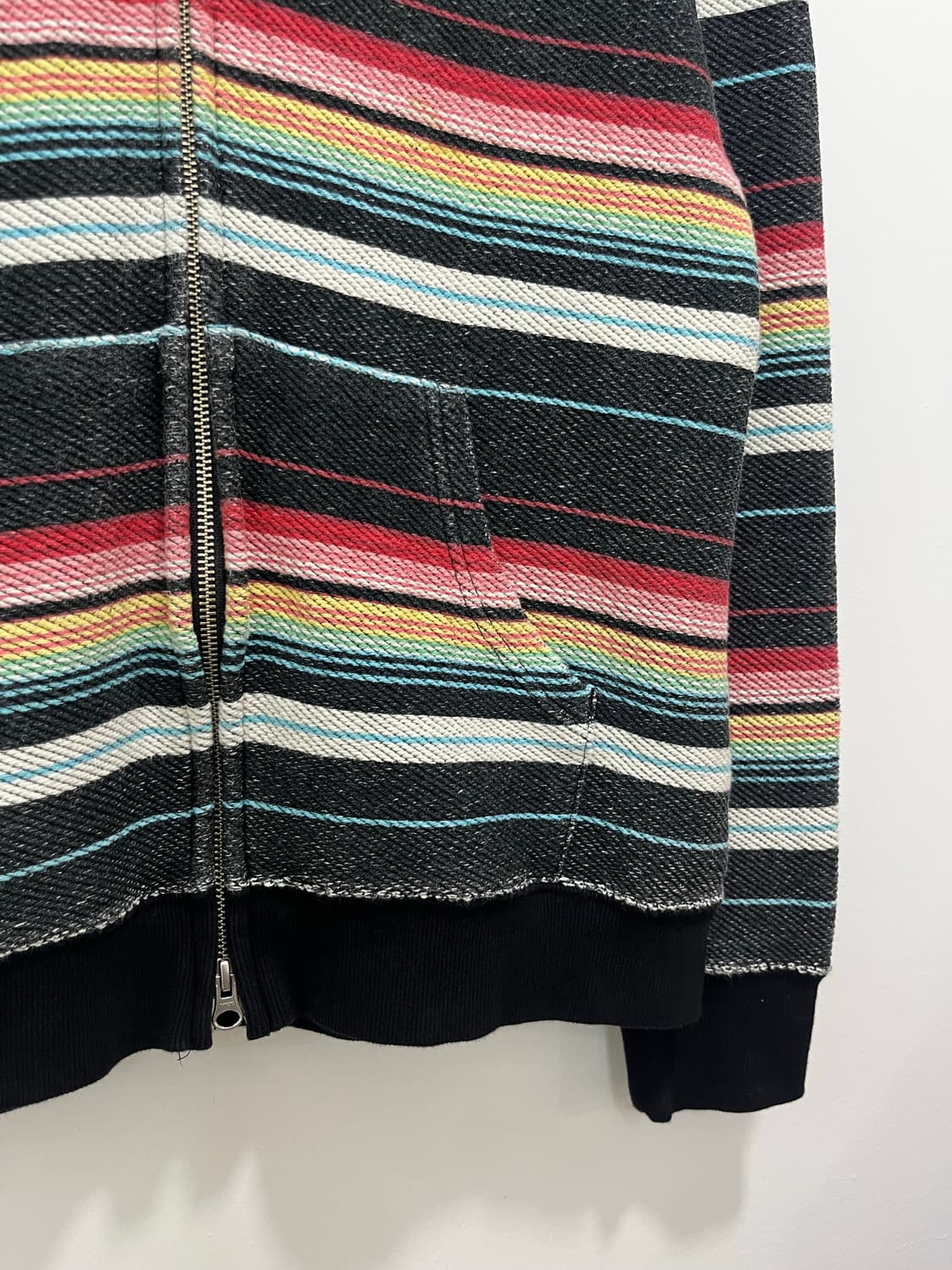 일본 빈티지 에스닉 히피 무지개떡 후드집업 상품이미지4