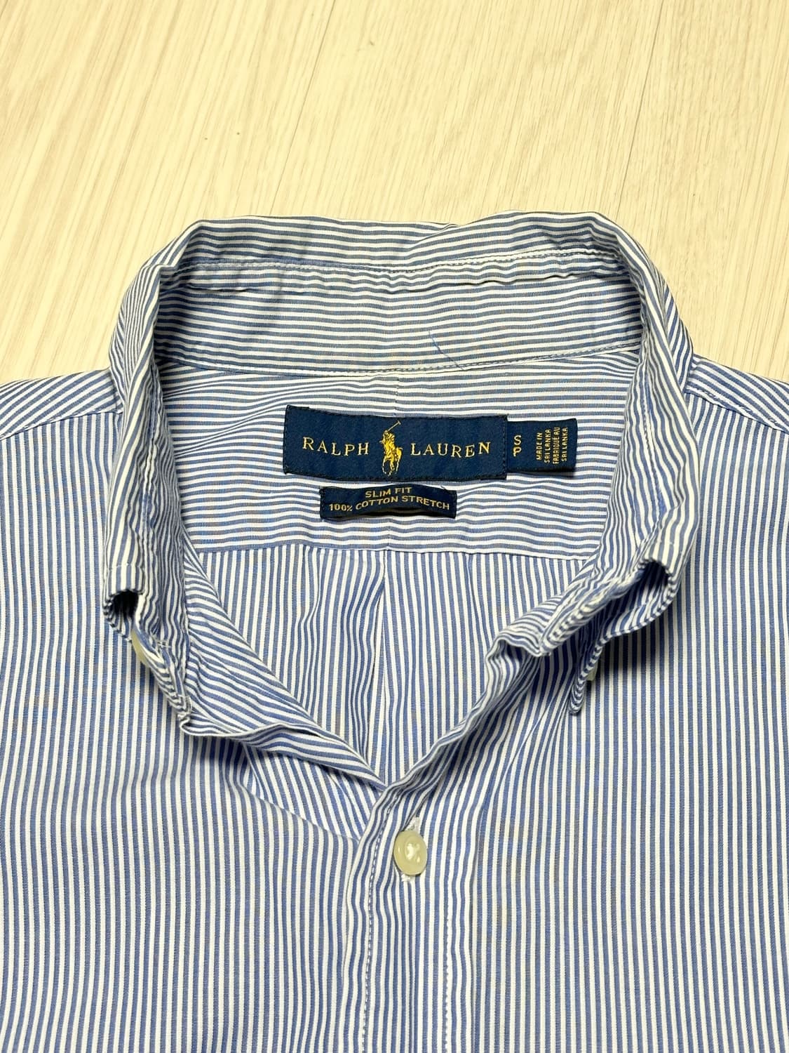 폴로 랄프로렌 신형 슬림핏 블루포니 스트라이프 셔츠 상품이미지4