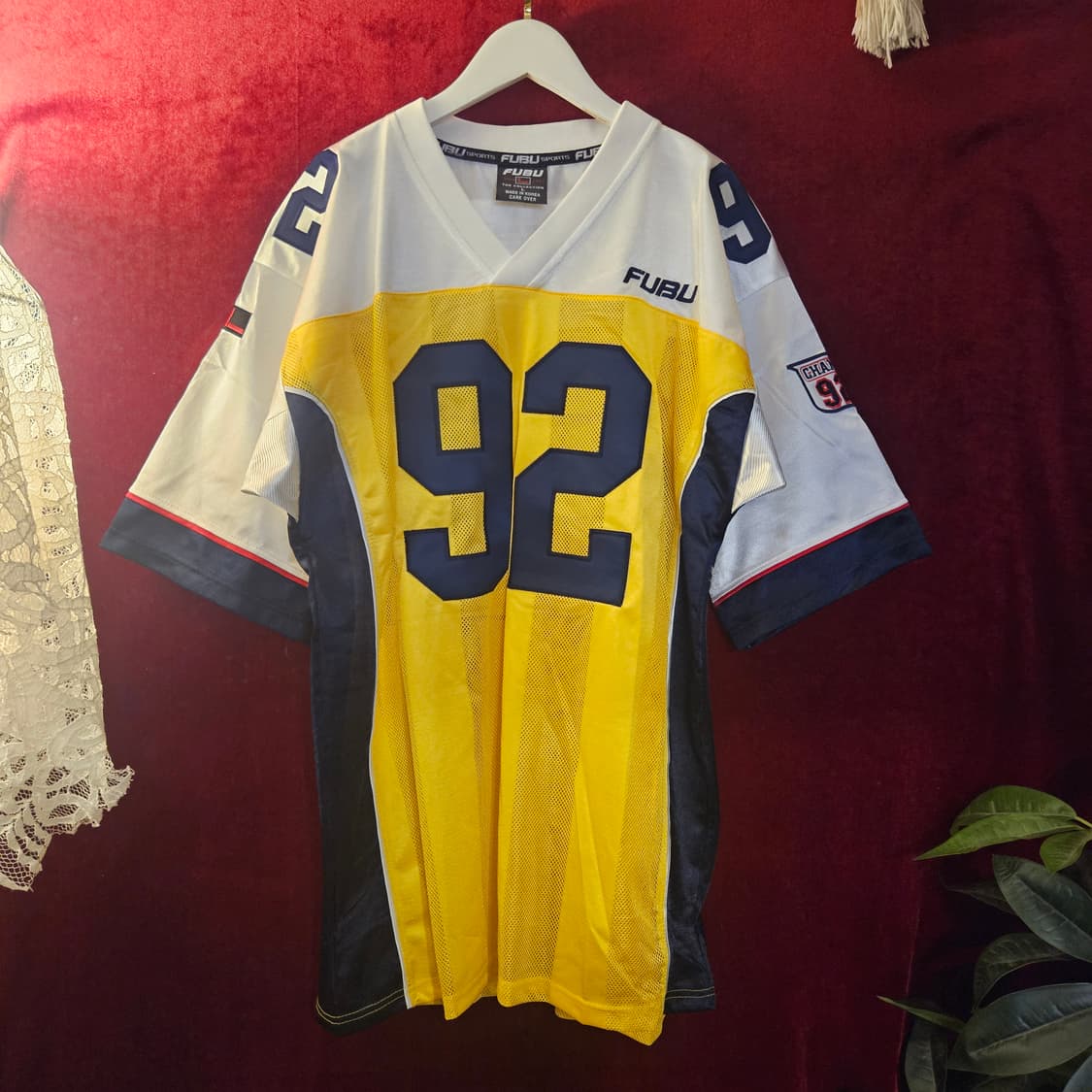 후부(FUBU) 챔스 블록 코어 매쉬 럭비 저지 L size 상품이미지1