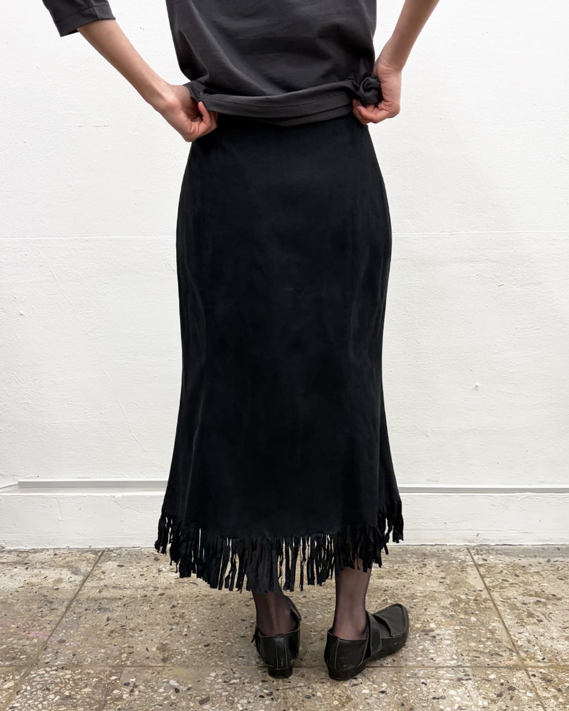 빈티지 프린지 디테일 스커트 상품이미지2