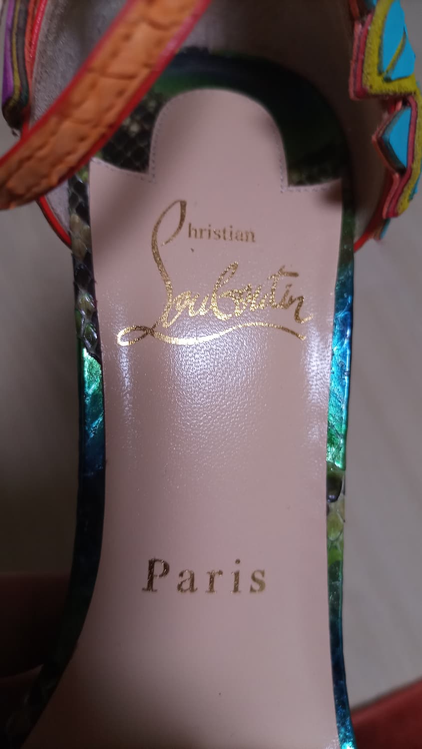 337만 새제품 크리스찬 루부탱 하와이 루나 하이힐 샌들  37 상품이미지5