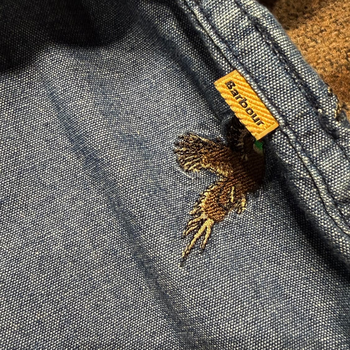 Barbour 바버 청둥오리 자수 데님 셔츠 s 95 상품이미지3