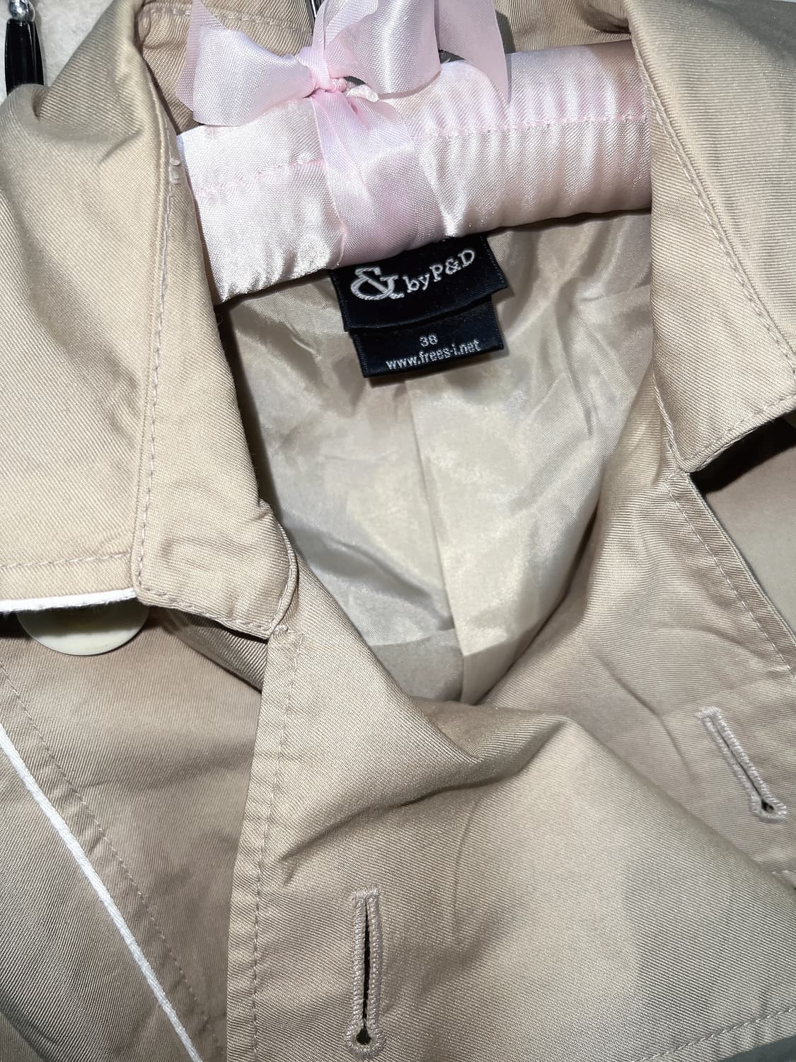 핑키앤다이안 트렌치코트 라떼갸루 로맨틱 로걀 자켓 핀터 엑팜 리즈리사 상품이미지7