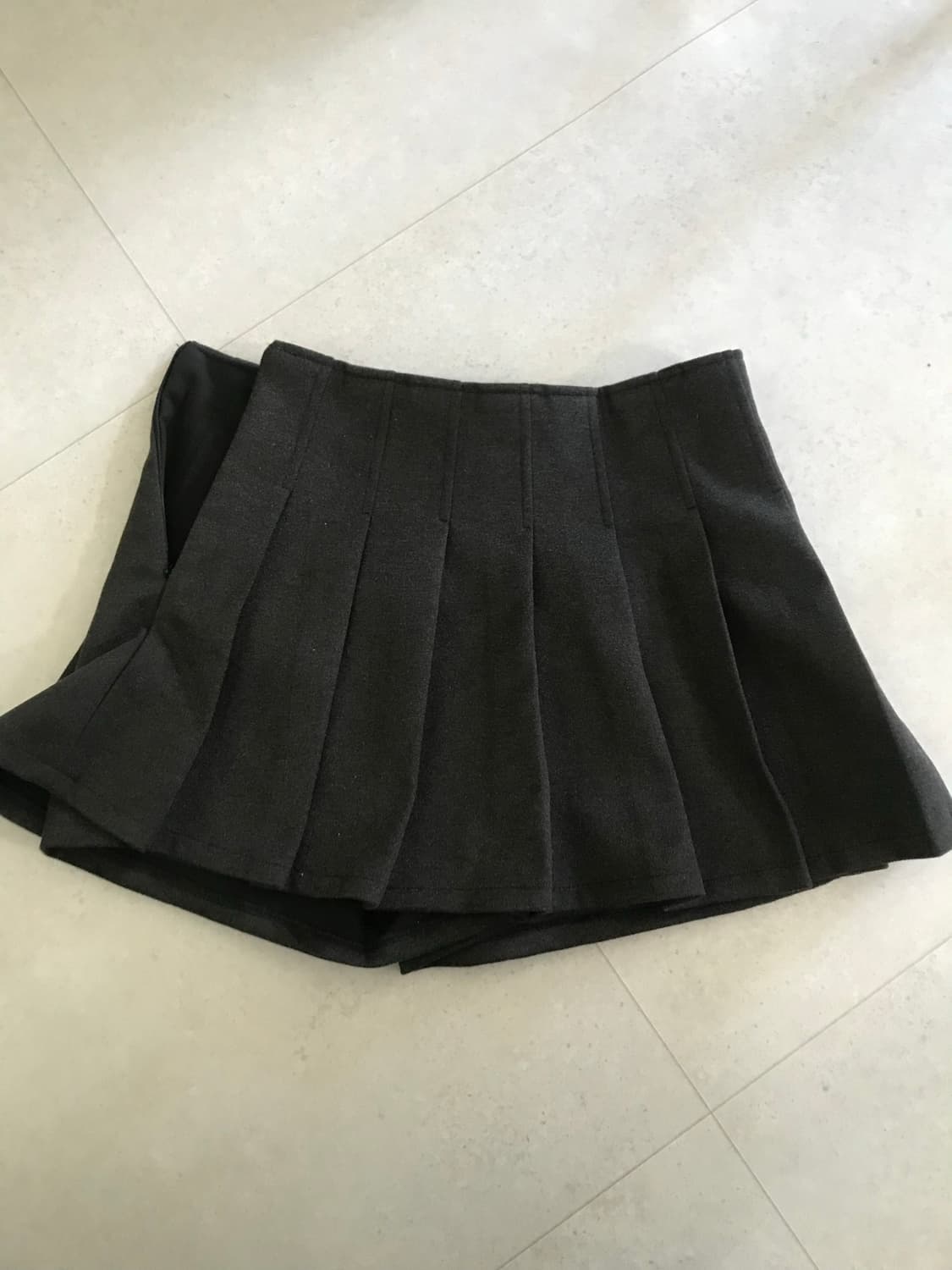 모직 그레이 테니스 스커트 L 상품이미지1