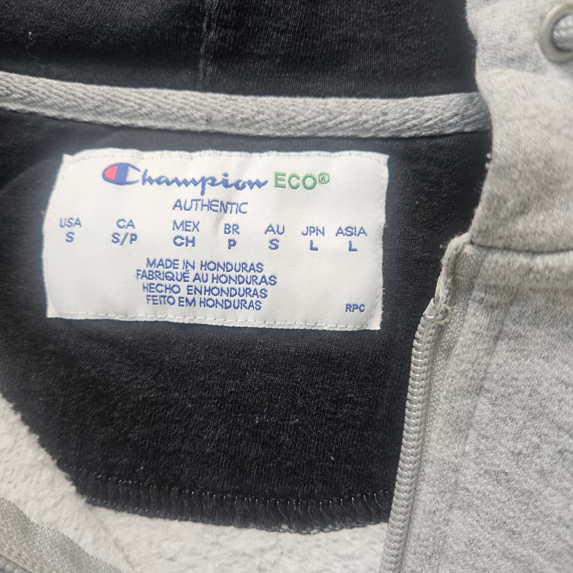 L 챔피온 C로고 그레이 후드집업0303Y 상품이미지7