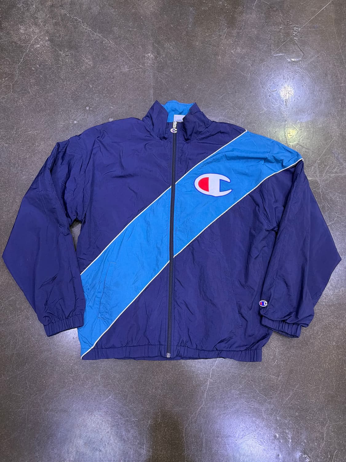 챔피온 사선 블럭 빅로고 자켓 점퍼 XL 상품이미지1