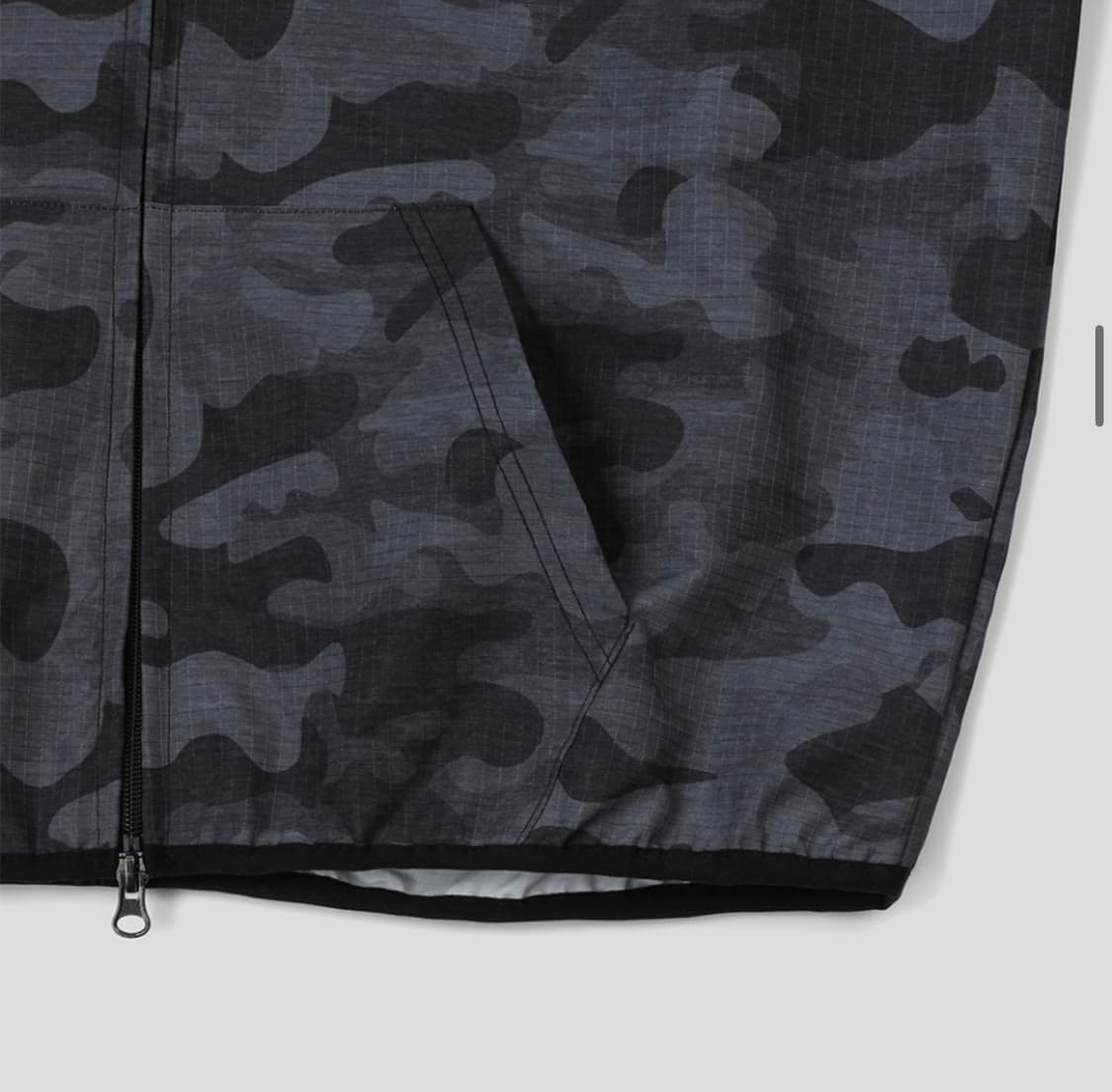 [슬로우레코드하우스] 립스탑 카모 윈드브레이커 (차콜/M사이즈) 상품이미지4