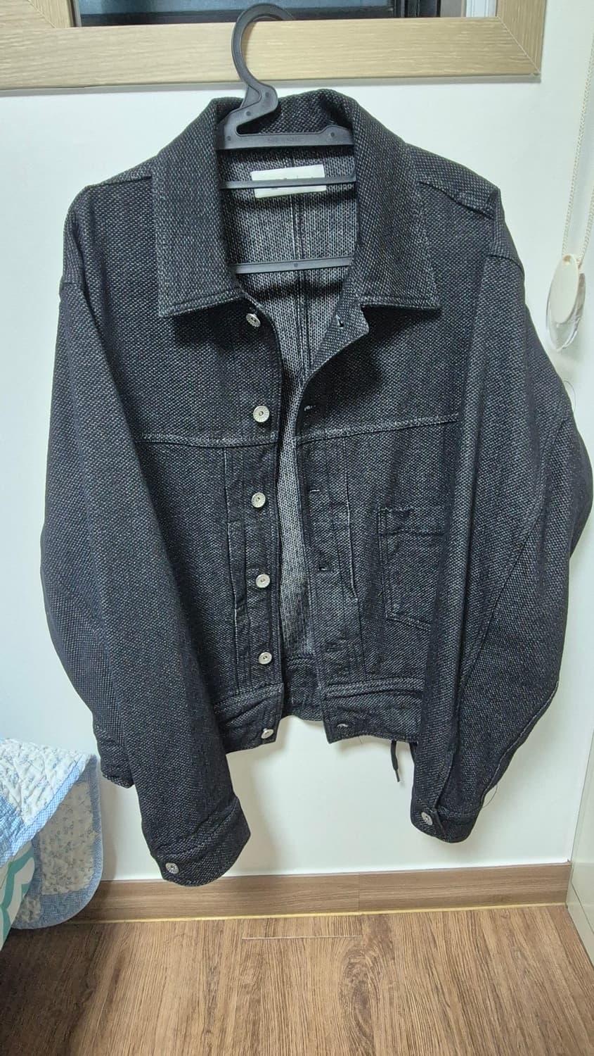 노운 허니콤 트러커 자켓 블랙1 상품이미지1