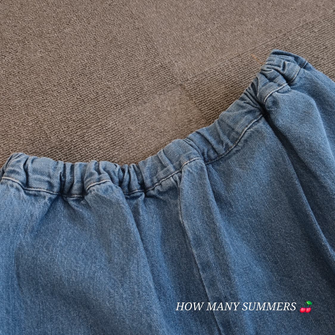 브라우니 데님 플레어 스커트 F 연청 A라인 밴딩 미니 빈티지 상품이미지6