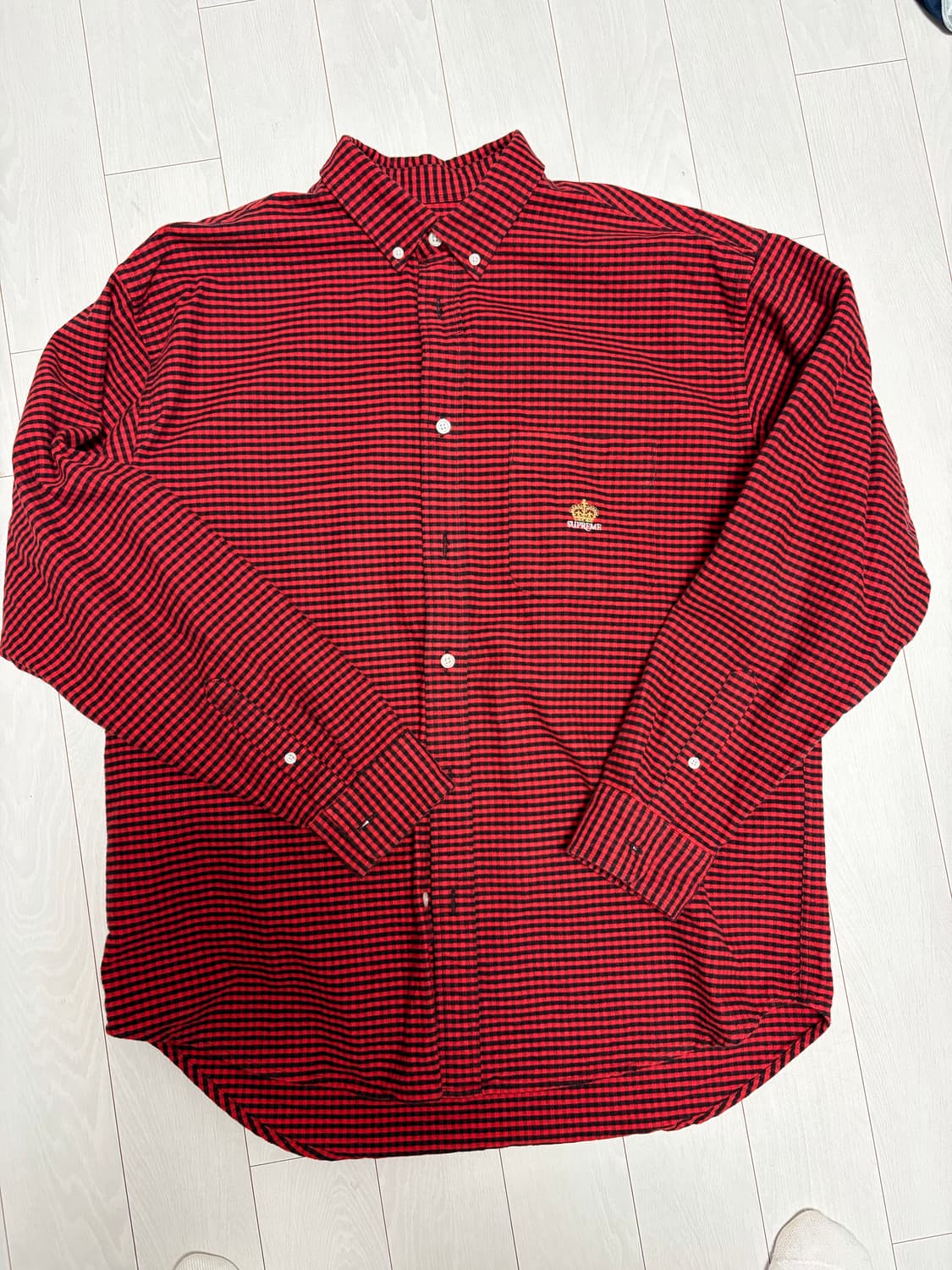 슈프림 크라운 셔츠 M 레드 상품이미지1