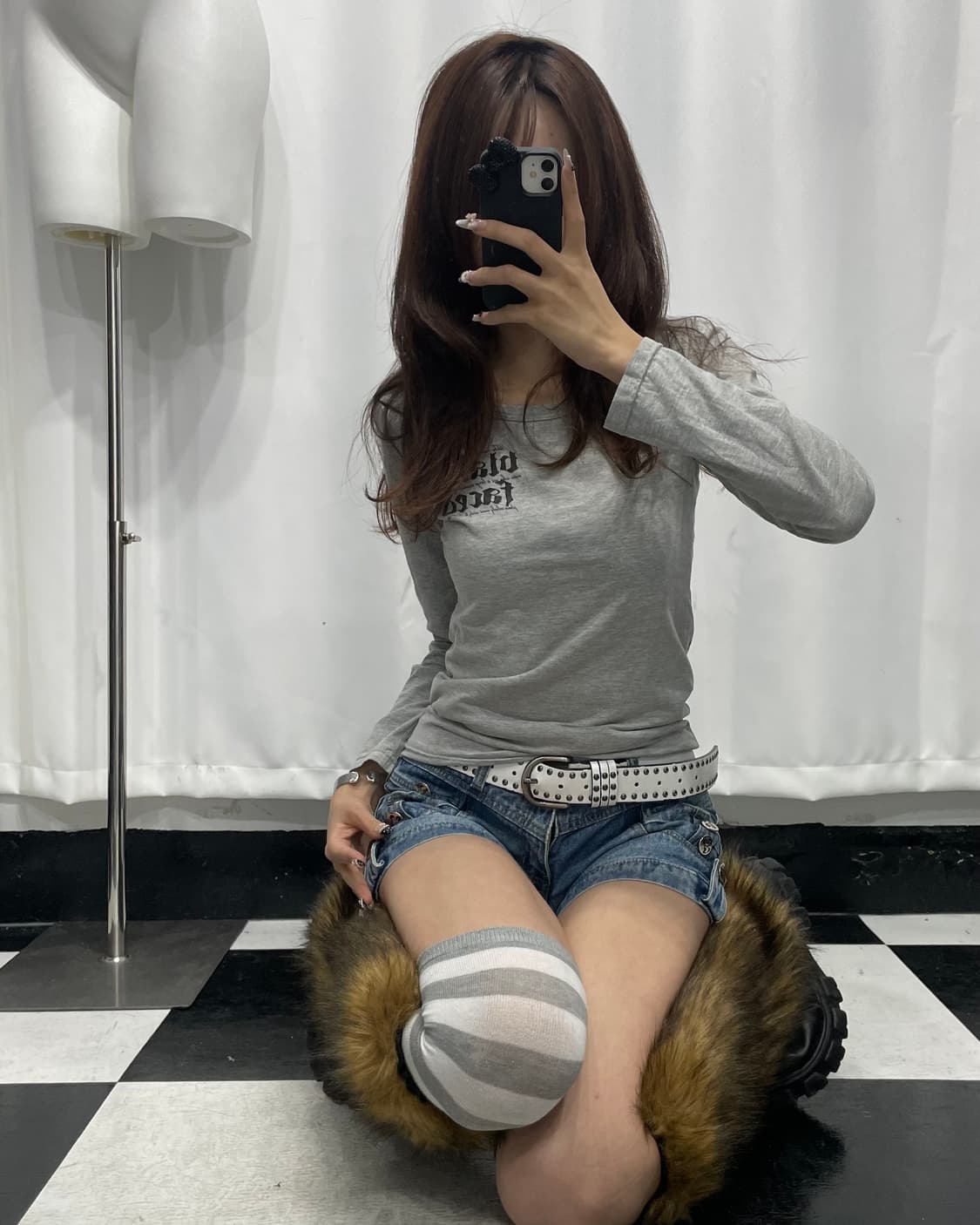 🎸그레이 프린팅 롱슬리브🎸 상품이미지4