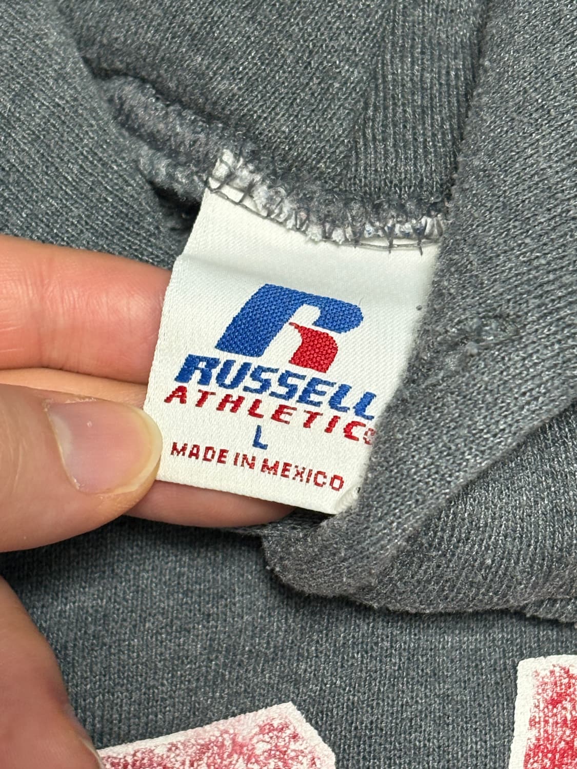 90s 러셀 네브래스카 후디 그레이 상품이미지4