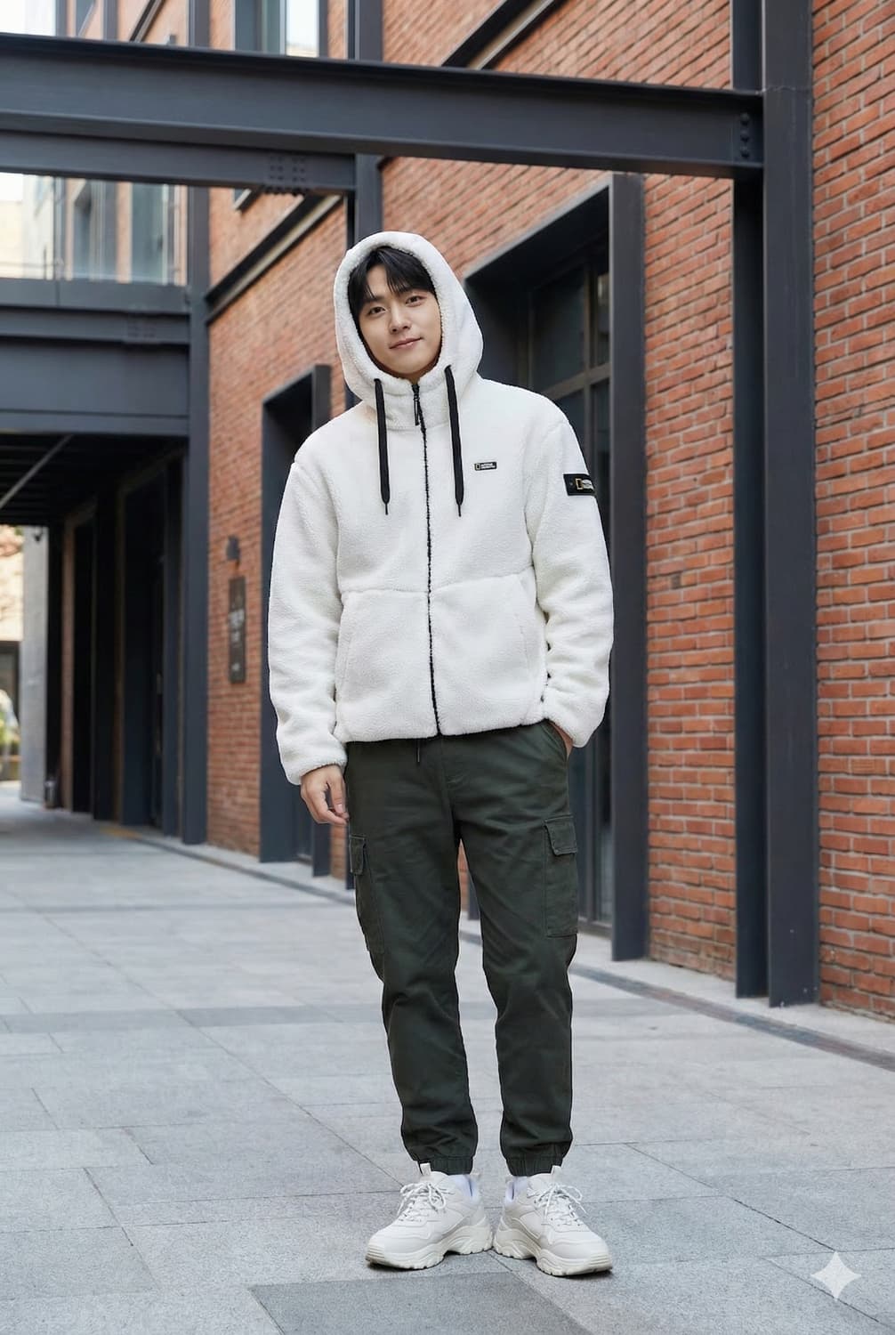 내셔널지오그래픽 시그니처 와펜 뽀글이 후리스 집업 상품이미지1