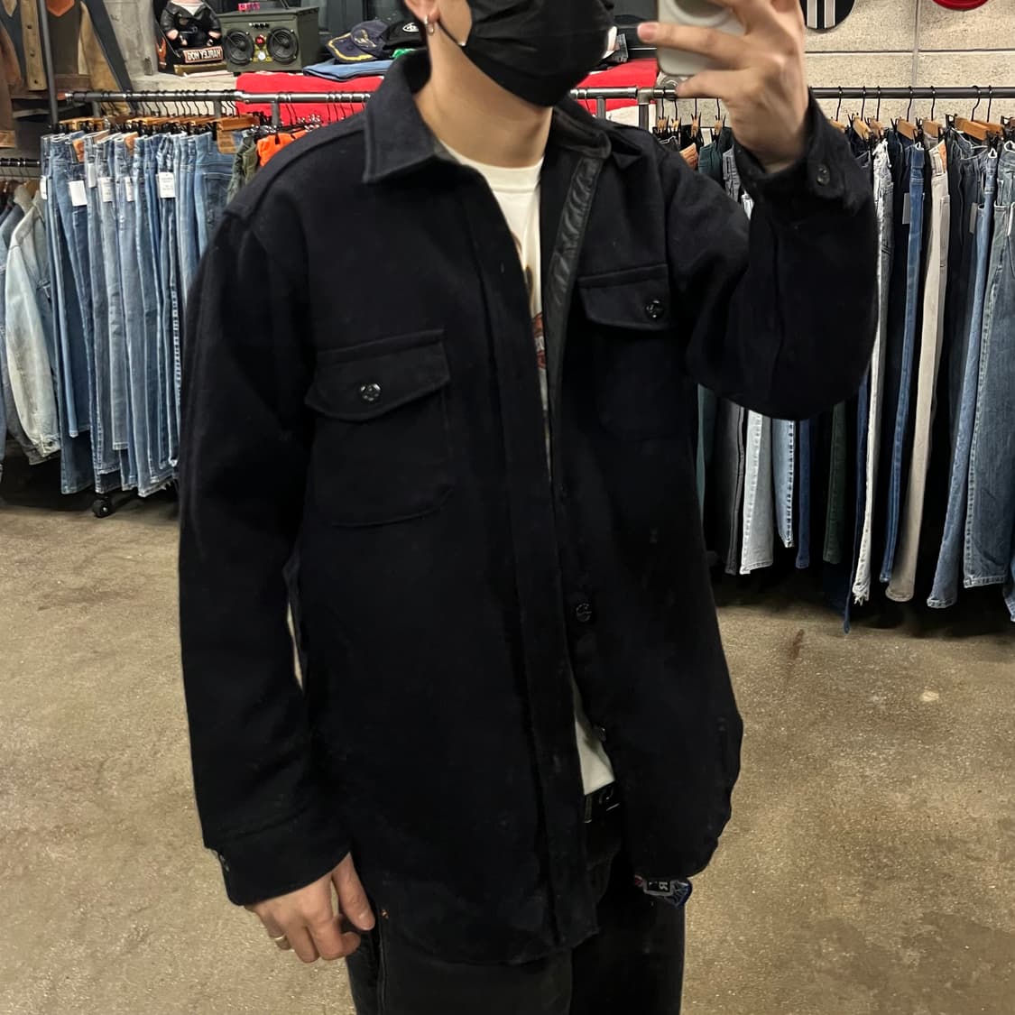 80s Melton 헤비 울 셔츠 (105) 상품이미지6