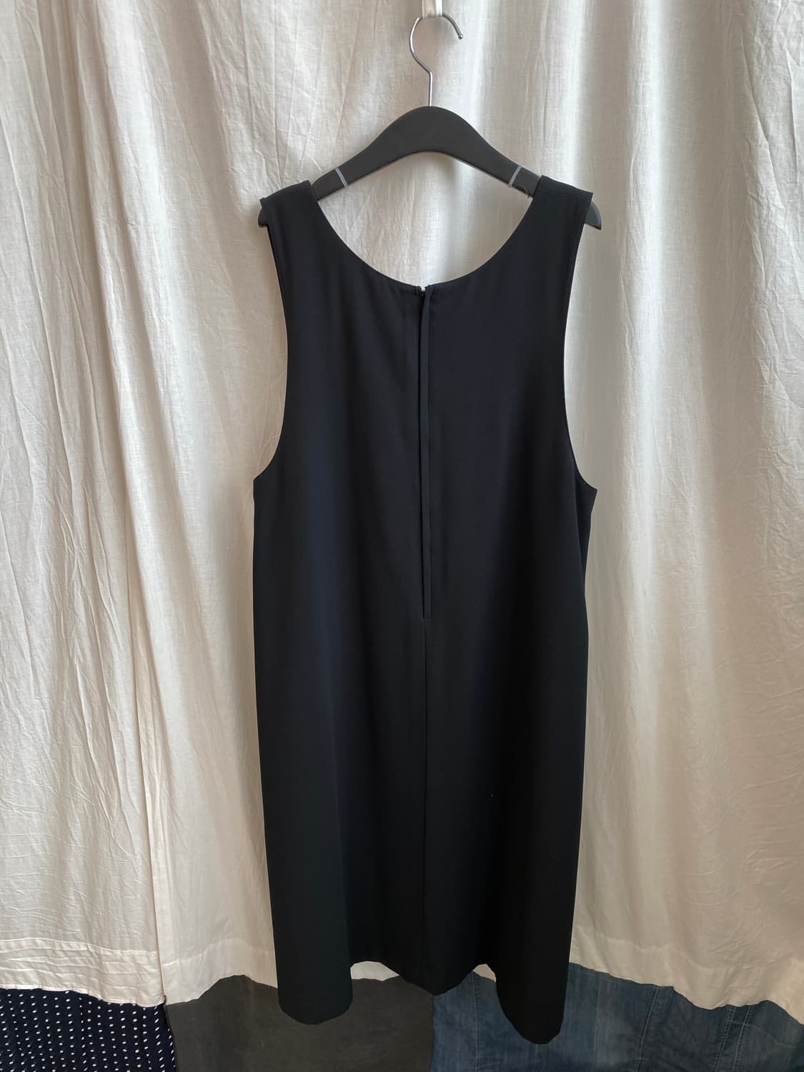 블랙 라운드 롱원피스(L) 상품이미지6