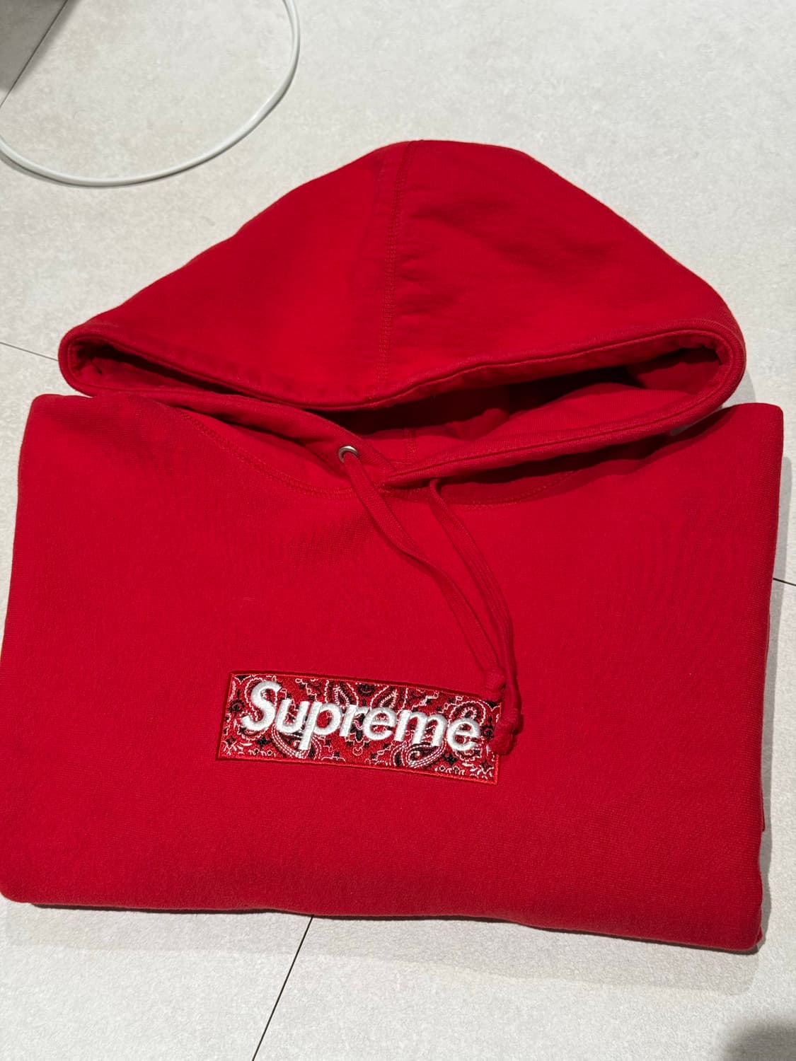 슈프림 반다나 박스로고 후드 M 레드 상품이미지10
