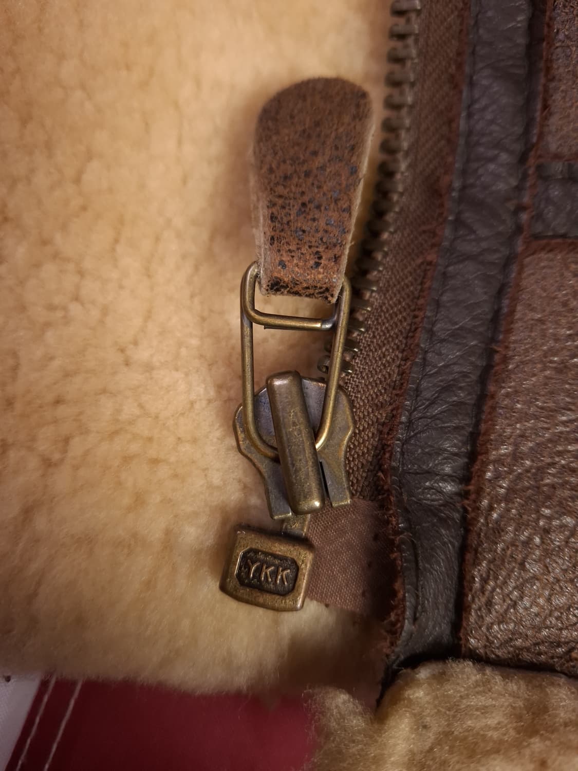 90's 국내산 미공군 B-3 TYPE 리얼레더 항공폭격기 무스탕 상품이미지5