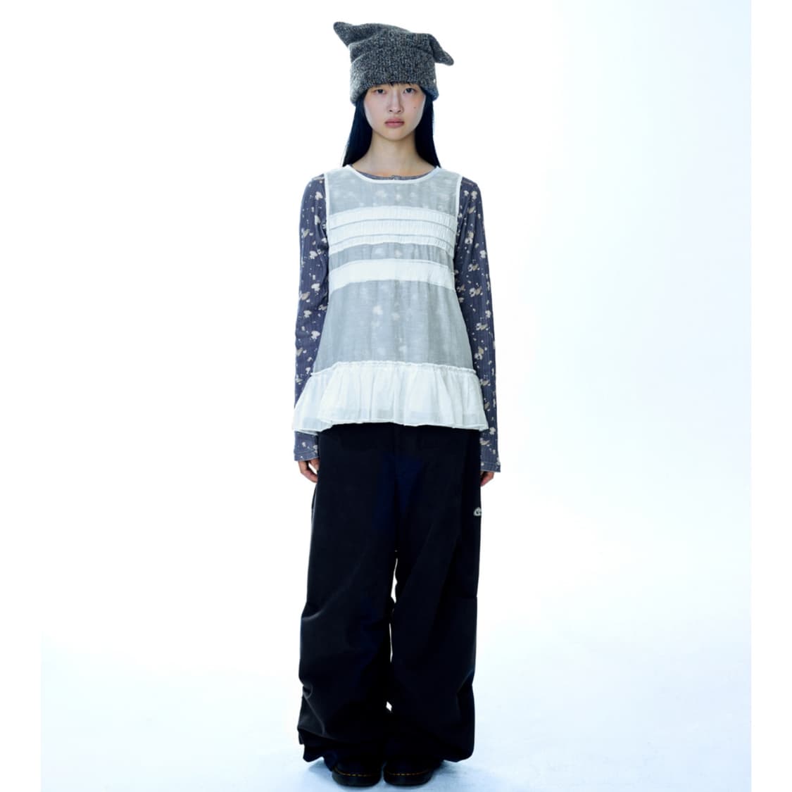 [2] 코이세이오 소프트 스트랩 라인 팬츠 네이비 상품이미지3