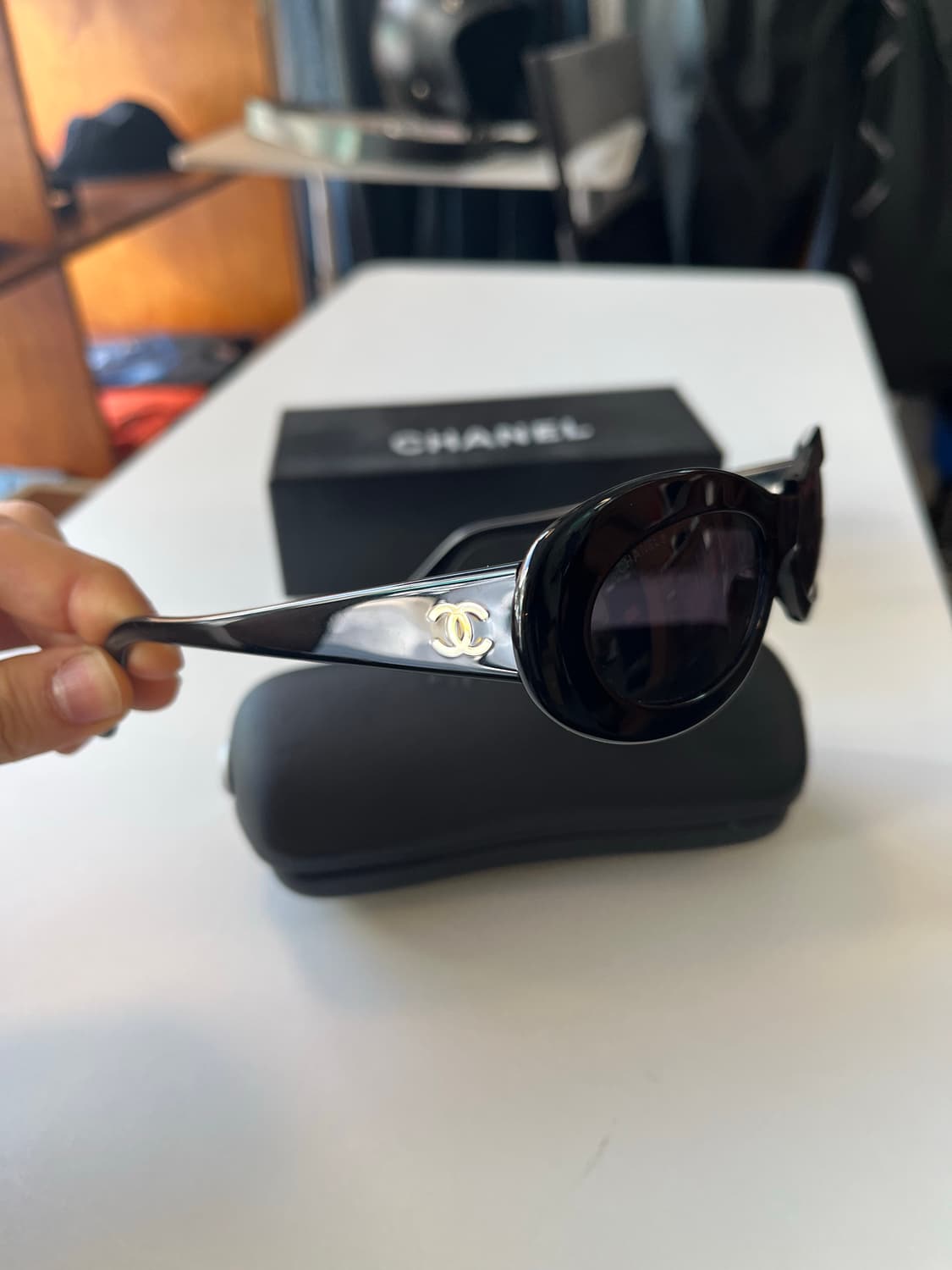 샤넬 빈티지 90‘s chanel mod.5007 블랙 선글라스 상품이미지5
