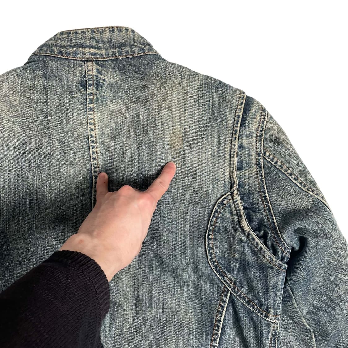 Energie 데님 싱글 라이더 집업 자켓 (italy)    상품이미지10