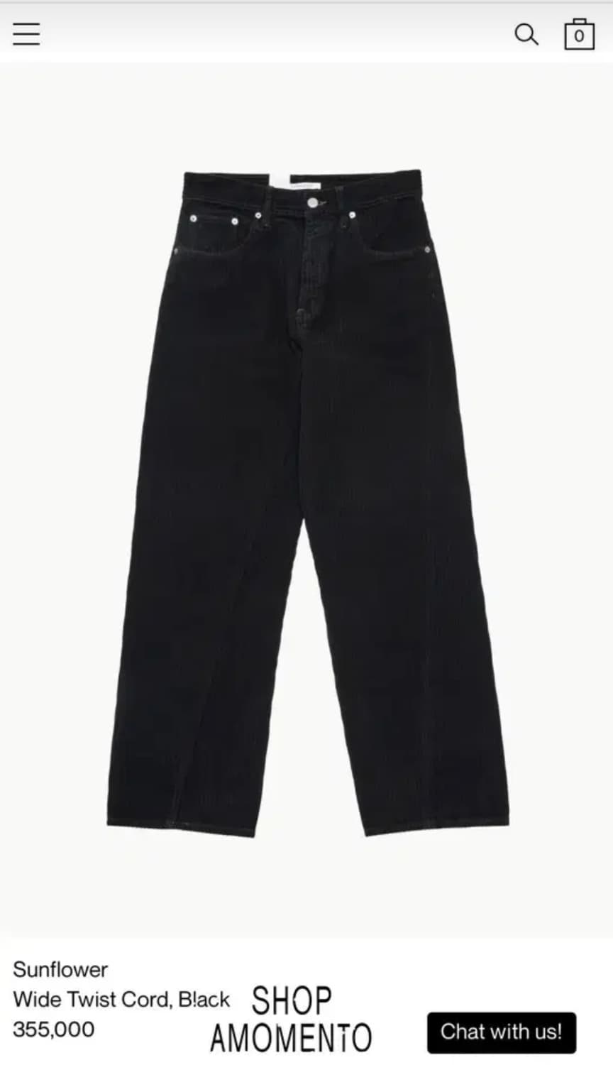 선플라워 와이드 트위스트 코듀로이 팬츠  상품이미지2