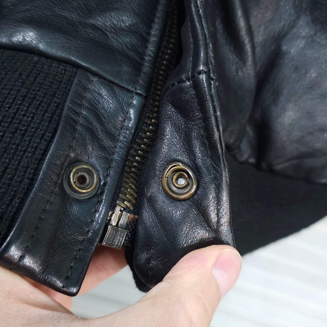 빈티지 쉐비뇽 가죽 봄버 자켓- L 상품이미지4