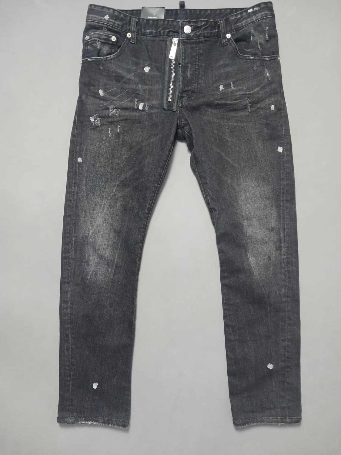 새상품 [50] 디스퀘어드2 앞지퍼 슬림 블랙진 청바지 34 35 상품이미지1