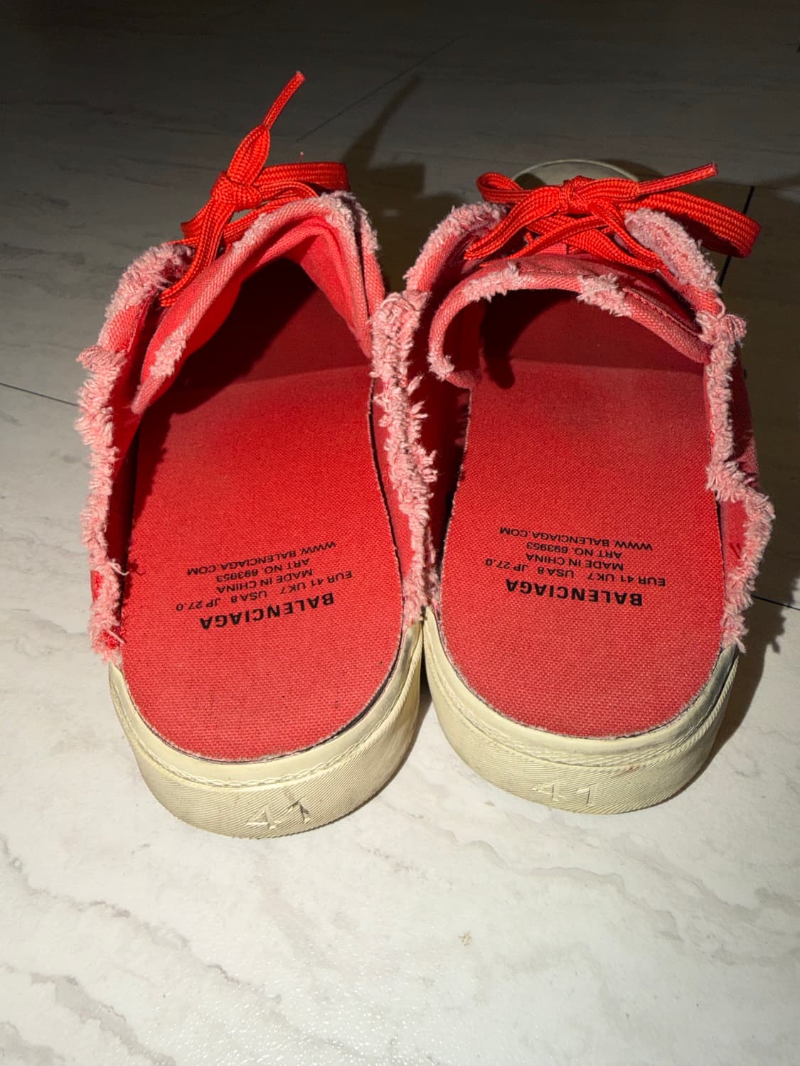 Balenciaga 레드 파리스 뮬 스니커즈 상품이미지4