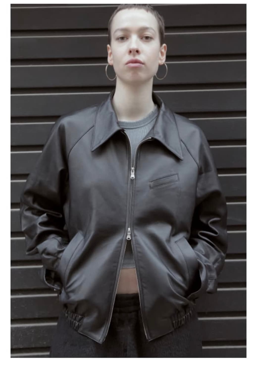 머듈 레더 블루종 2 사이즈  상품이미지1