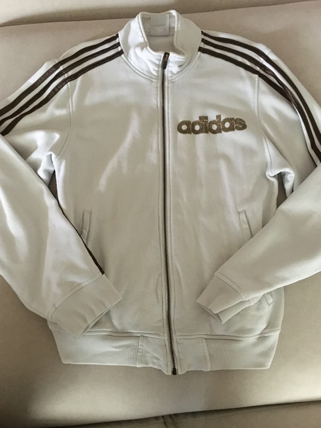 아디다스 화이트 브라운 초코 져지 저지 트렉탑 집업 자켓 빈티지 상품이미지1